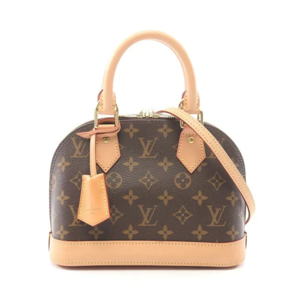 Louis Vuitton Alma handbag canvas leather Monogram brown